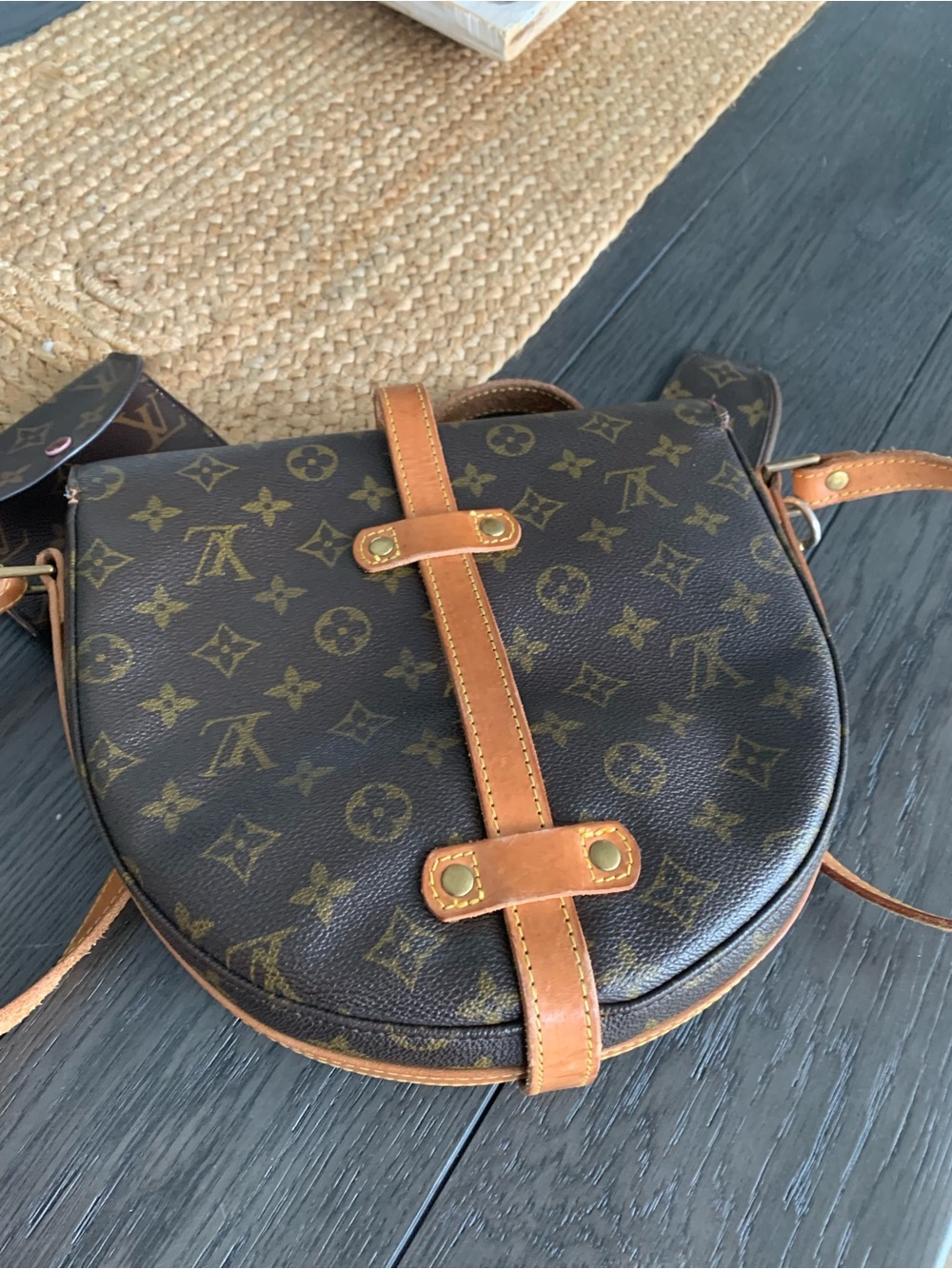 Louis Vuitton Monogram Canvas Crossbody Saddle Bag in Brown and Tan - Picture 13 of 16